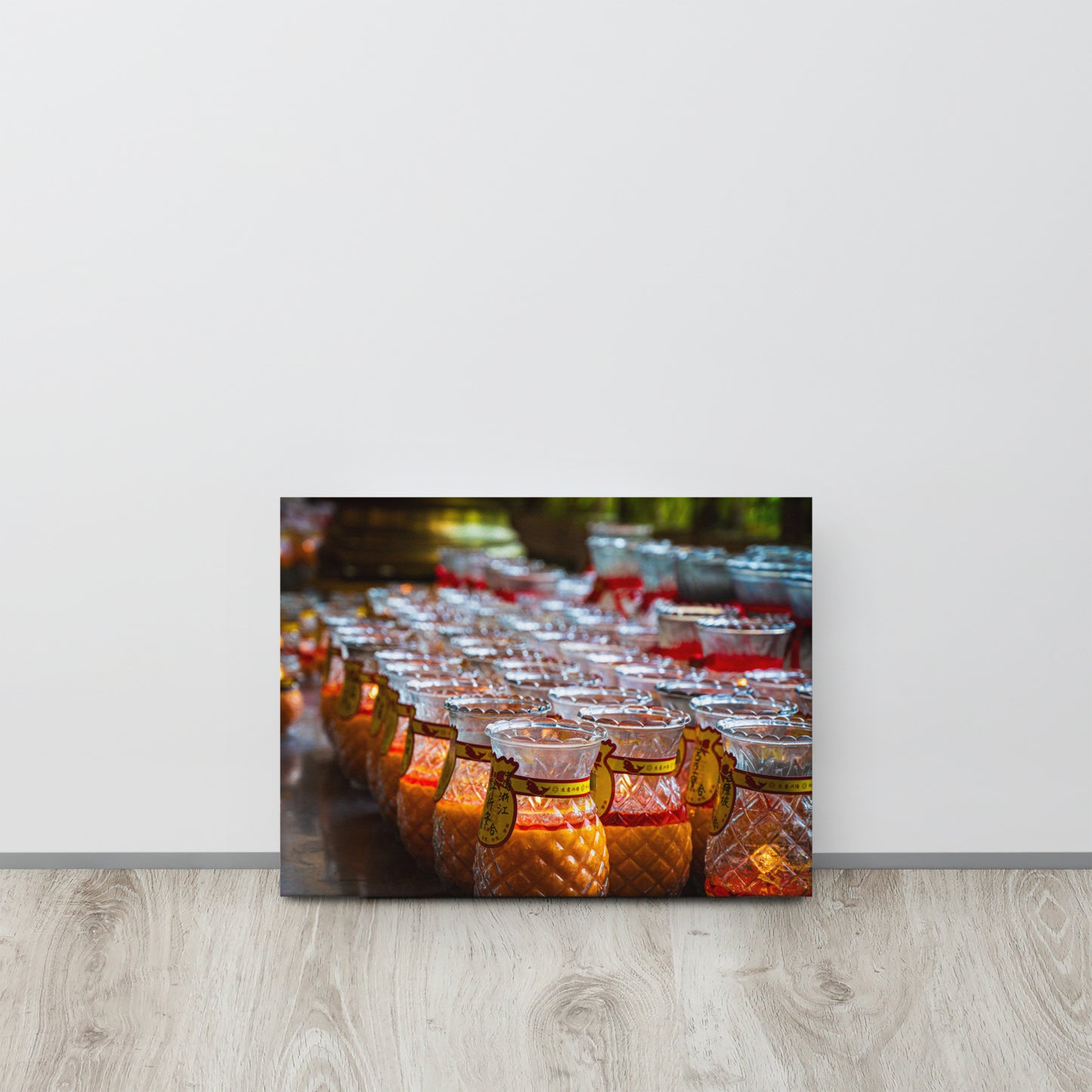 Bhuddist Prayer Candles Canvas Print Size: 12″×16″