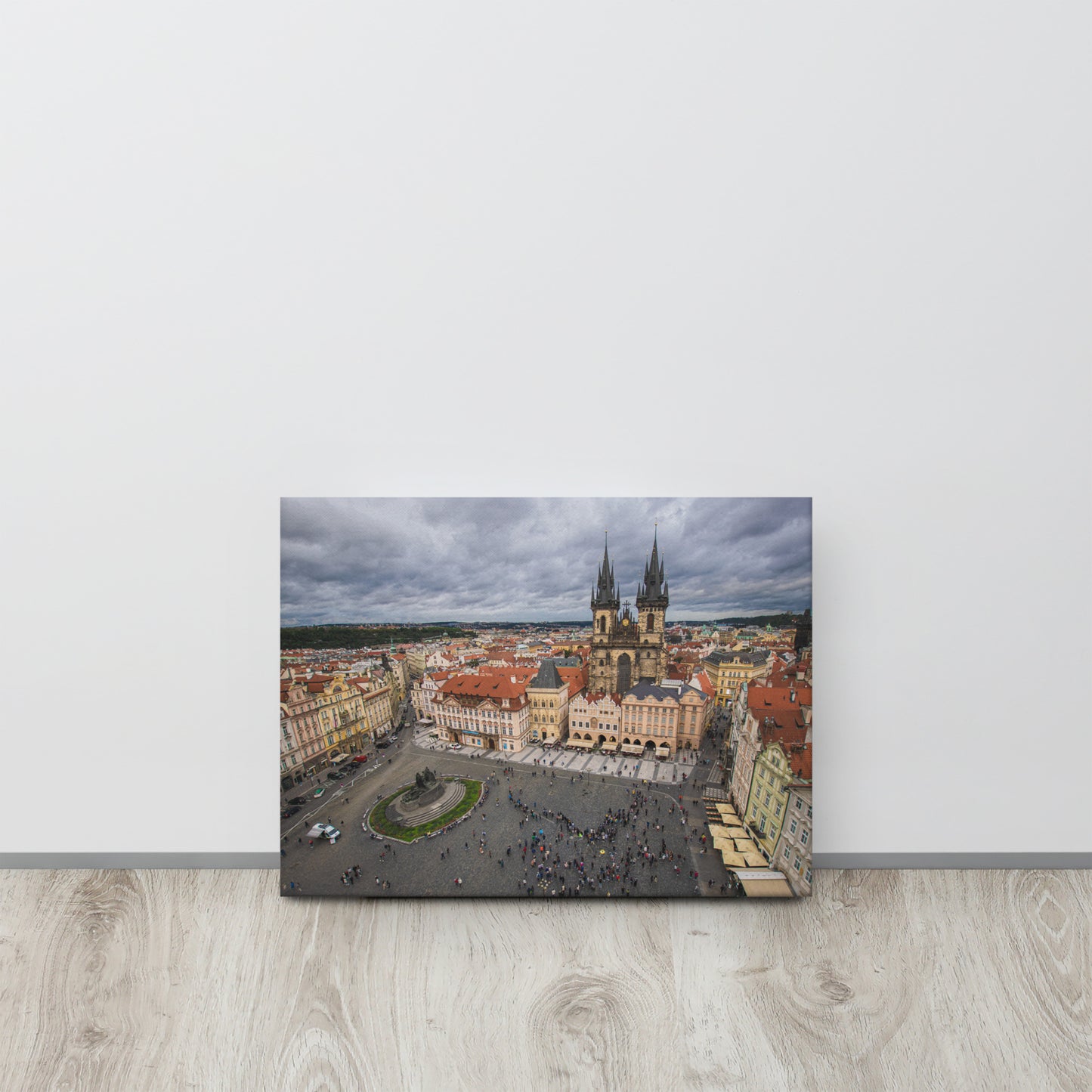 Prague Old Town Square Aerial Canvas Print Size: 12″×16″