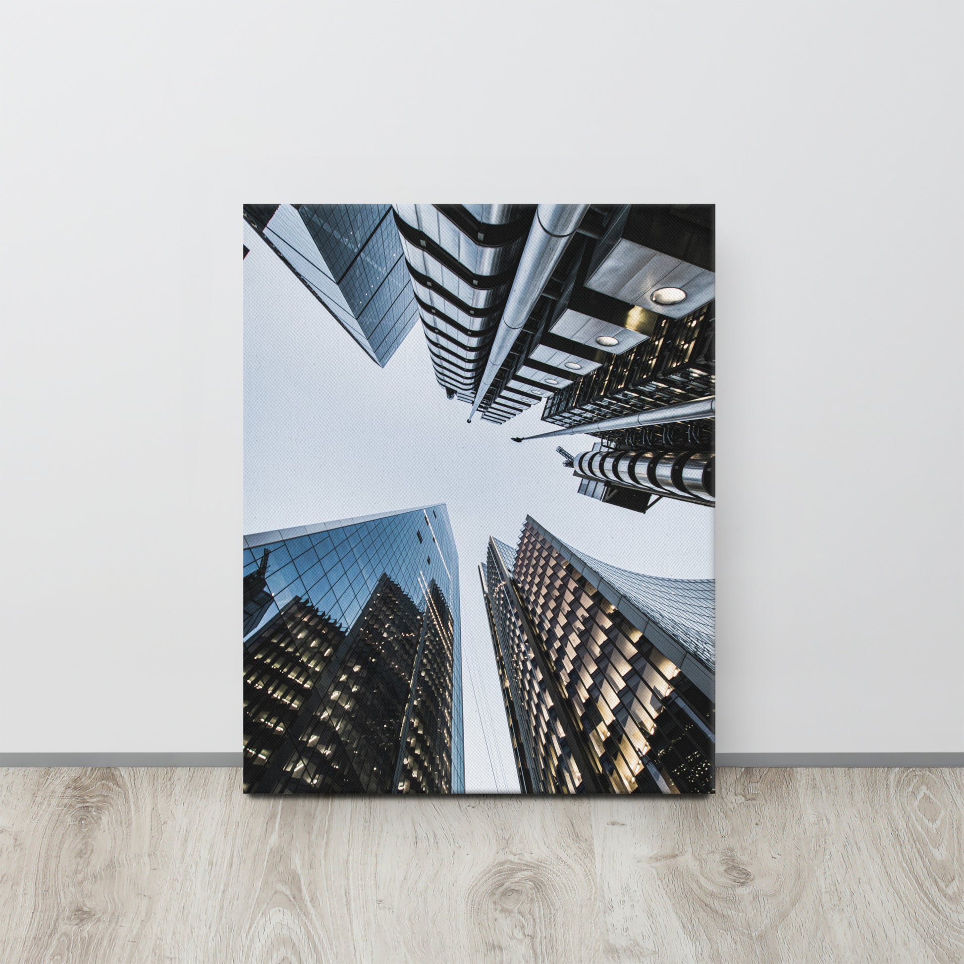 London's Scalpel and Lloyds Building Canvas Print Size: 16″×20″