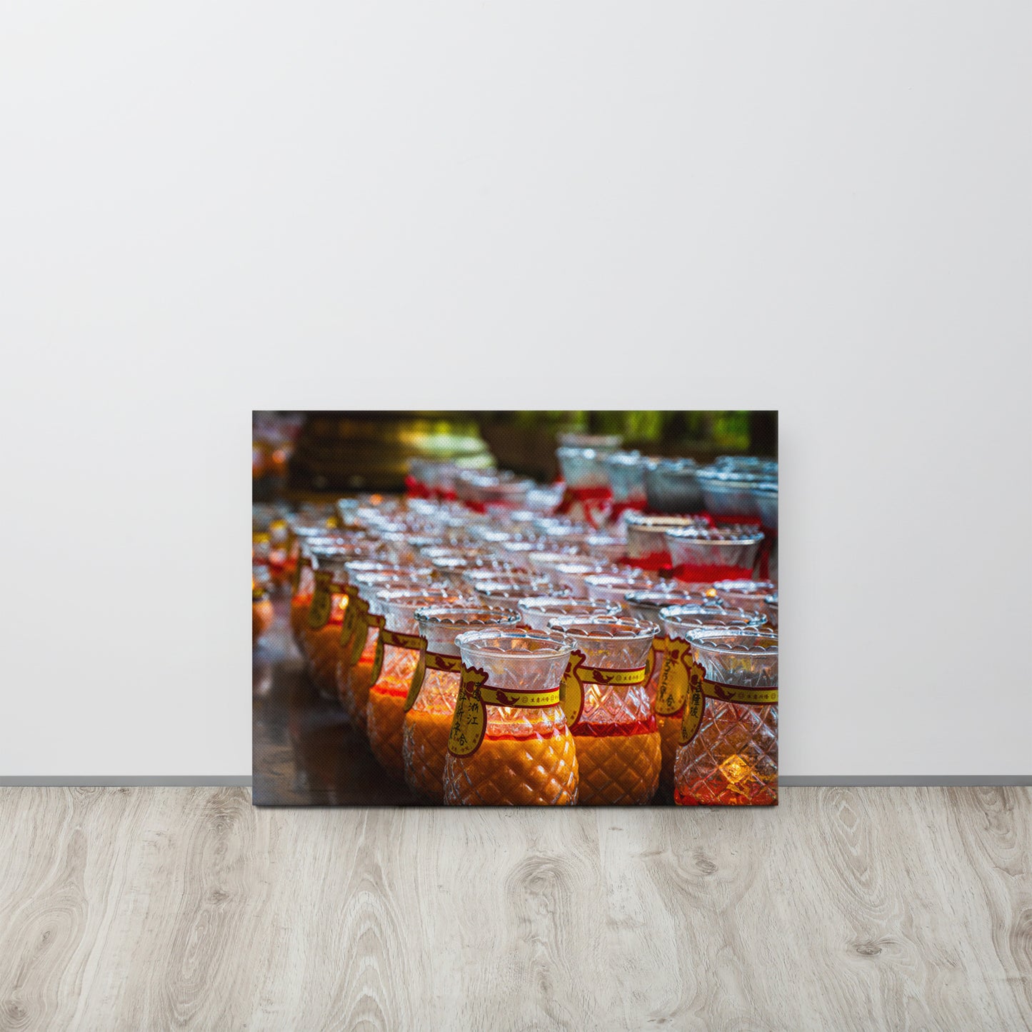 Bhuddist Prayer Candles Canvas Print Size: 18″×24″