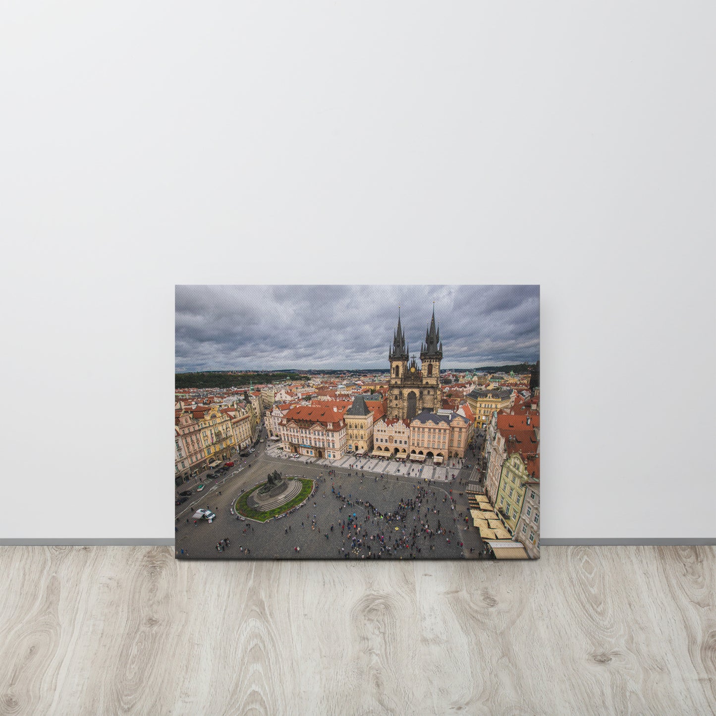 Prague Old Town Square Aerial Canvas Print Size: 18″×24″