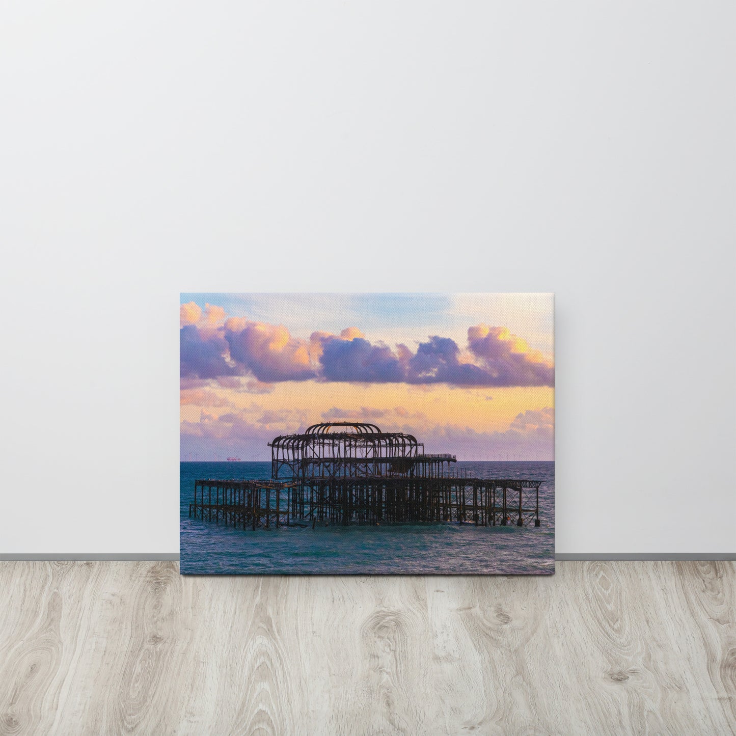 Brighton West Pier Sunset Canvas Print Size: 18″×24″