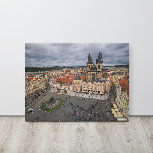Prague Old Town Square Aerial Canvas Print Size: 24″×32″