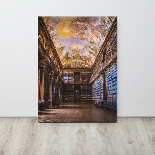 Prague's Strahov Monastery Library Canvas Print Size: 8″×10″