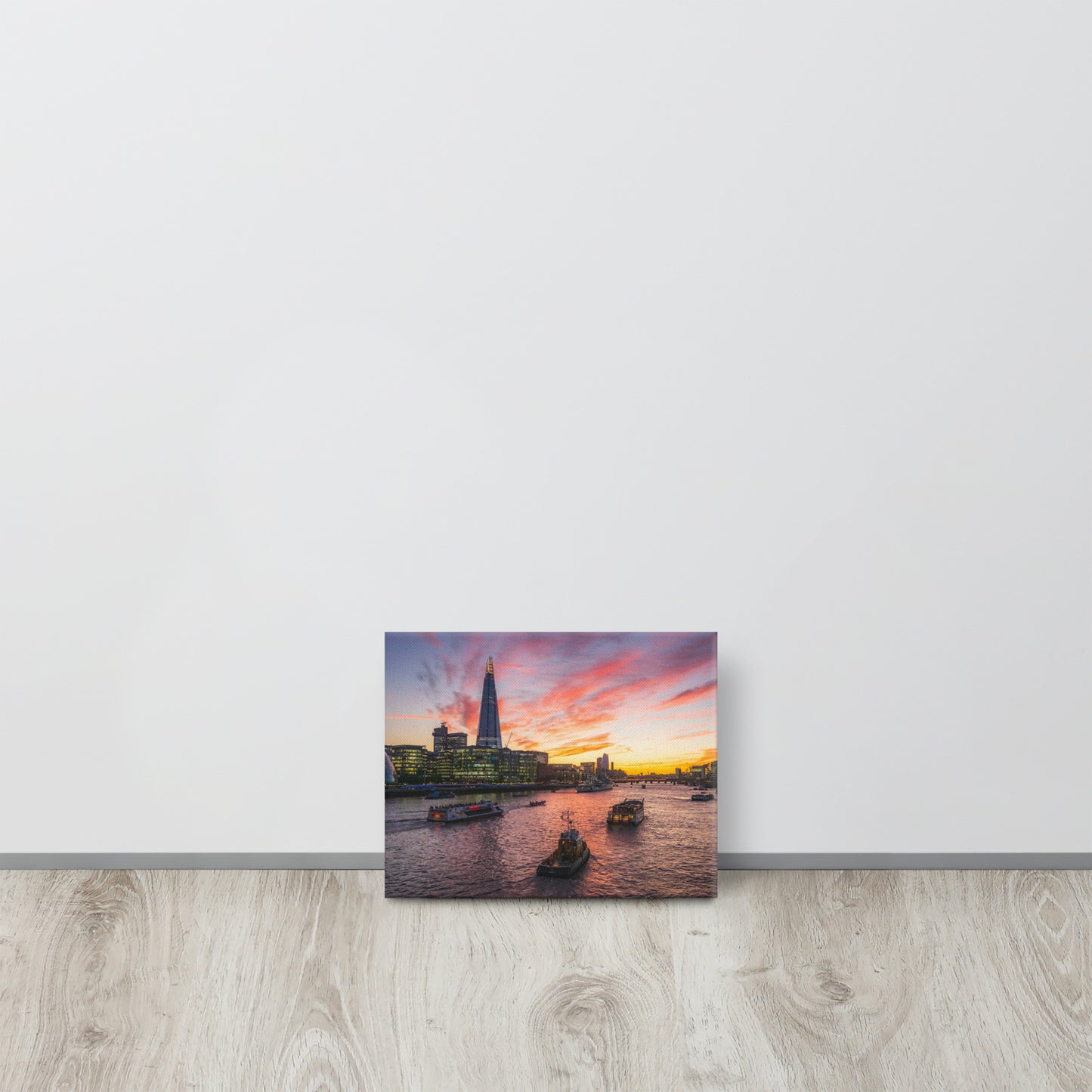 The Shard & Thames at Sunset Canvas Print Size: 8″×10″