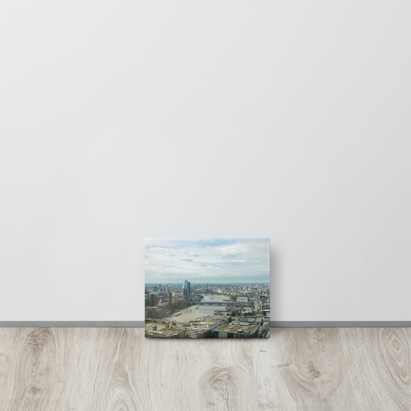 Panoramic London River Thames Skyline Canvas Print Size: 8″×10″