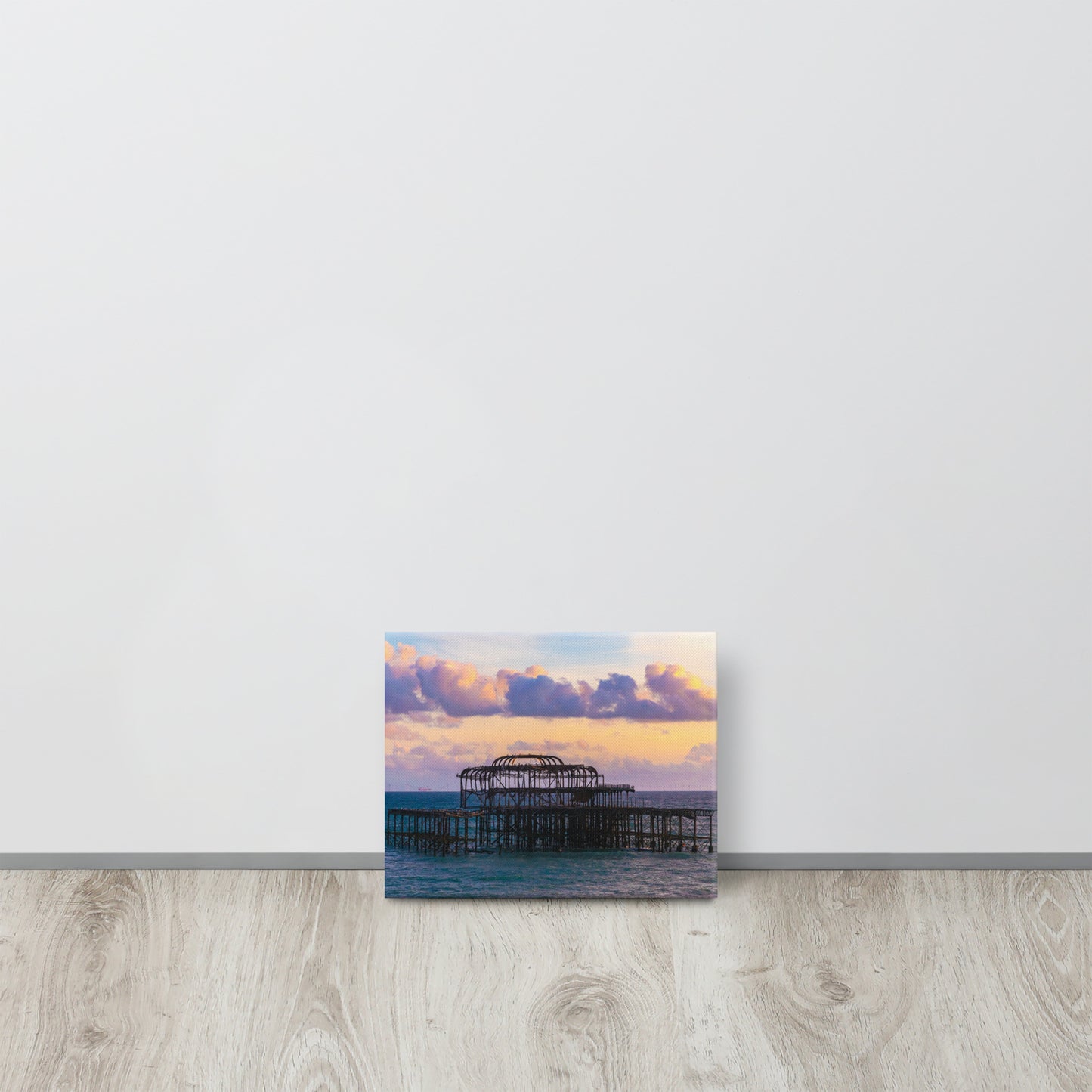 Brighton West Pier Sunset Canvas Print Size: 8″×10″