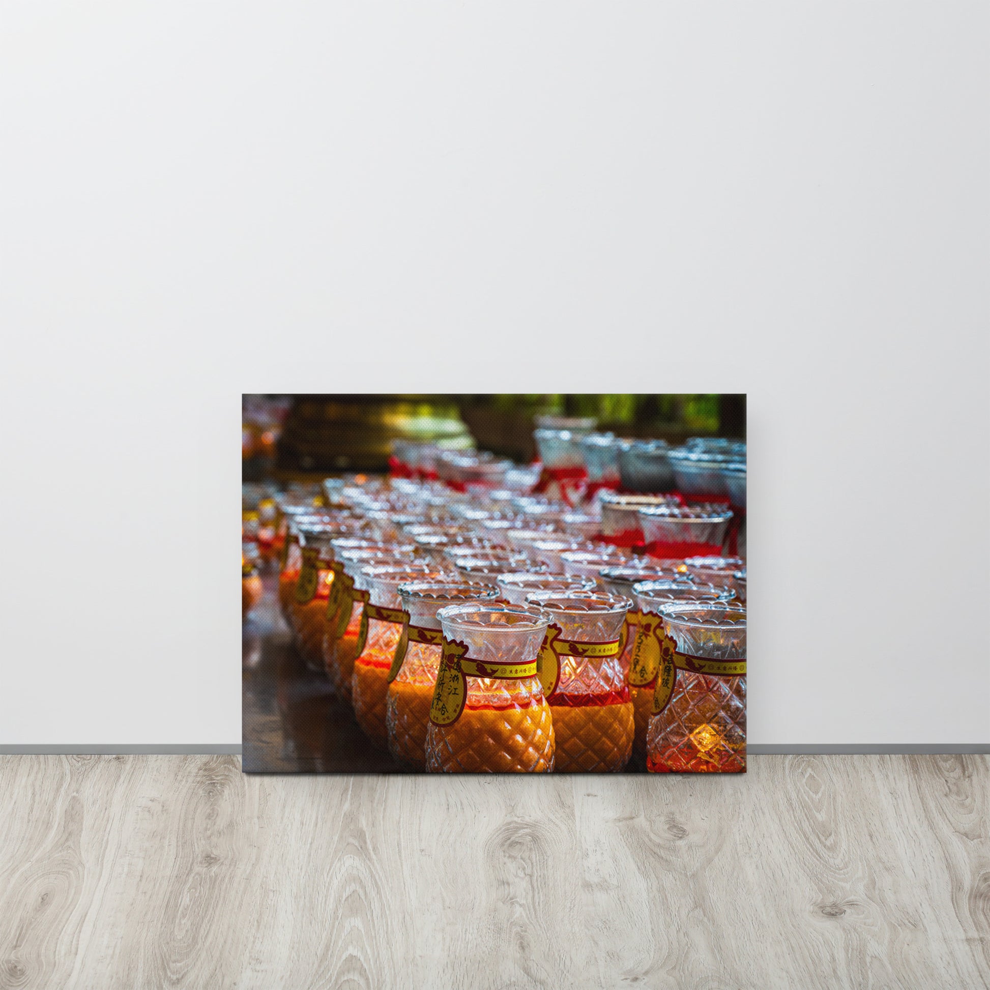 Bhuddist Prayer Candles Canvas Print Size: 18″×24″