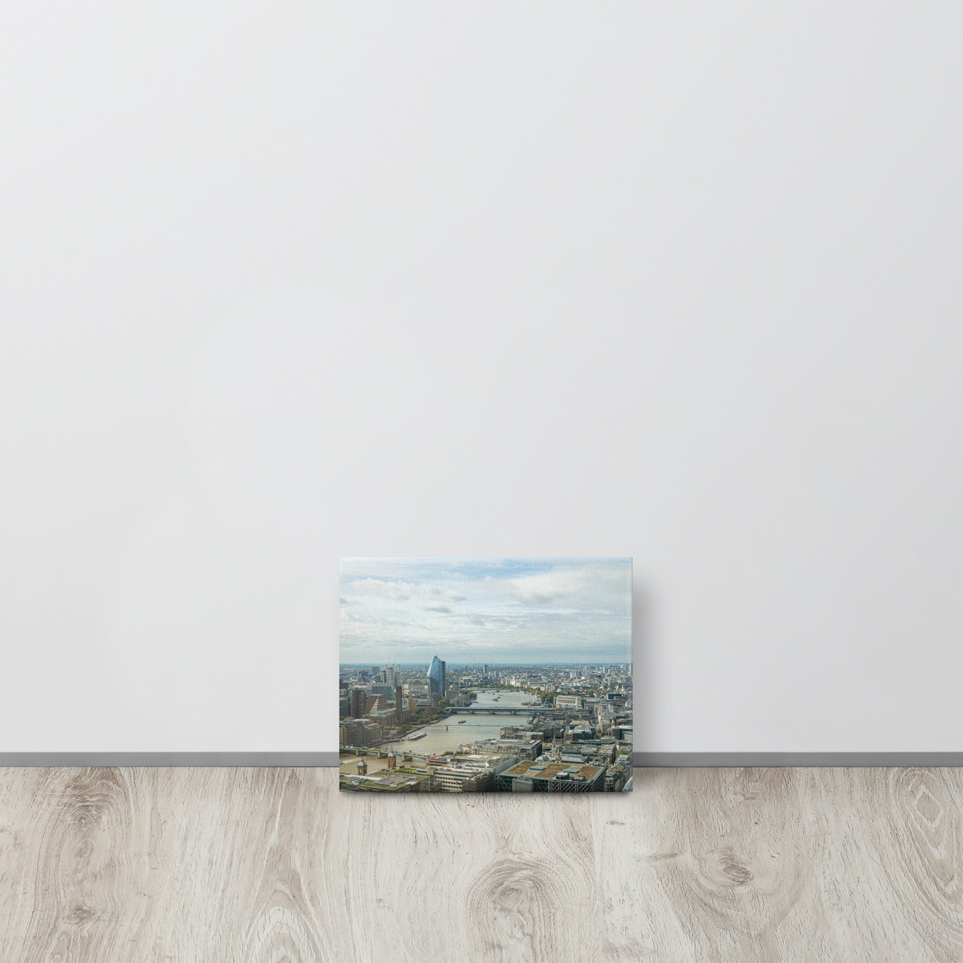 Panoramic London River Thames Skyline Canvas Print Size: 8″×10″
