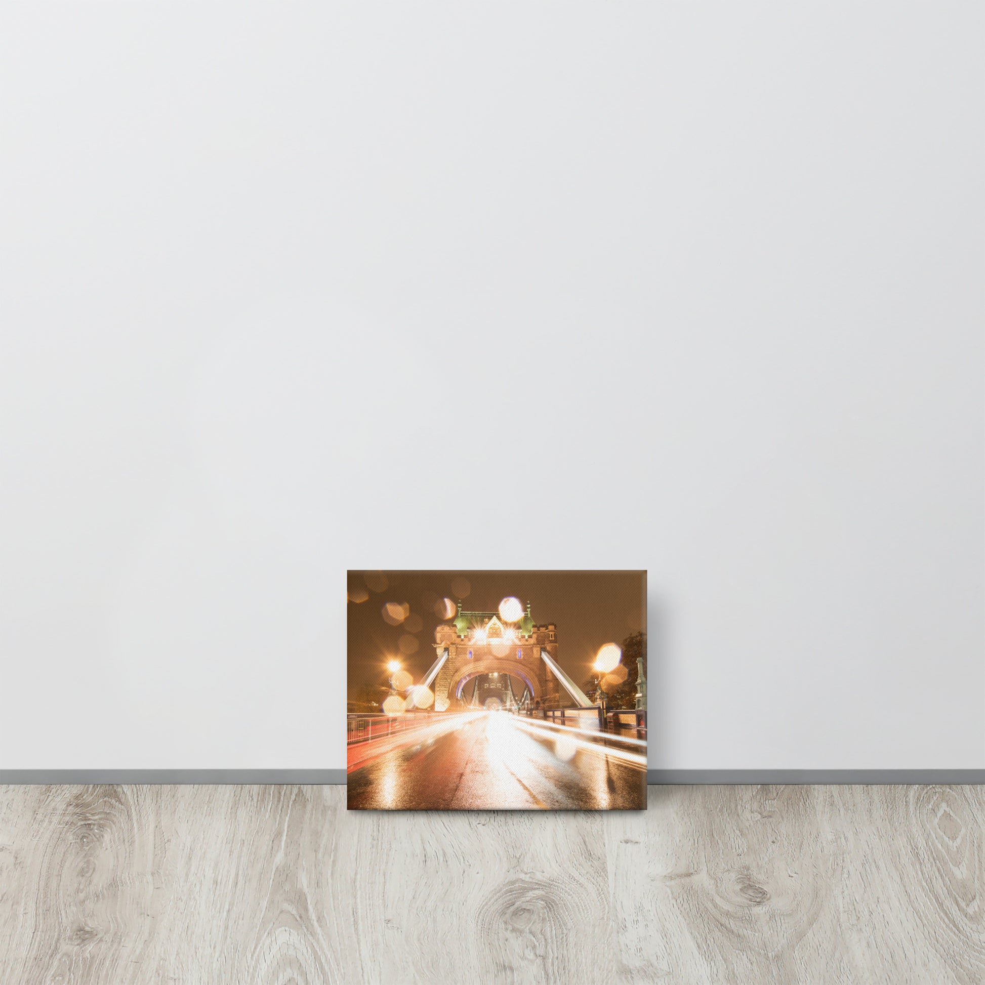 Tower Bridge Light Trails Canvas Print Size: 8″×10″